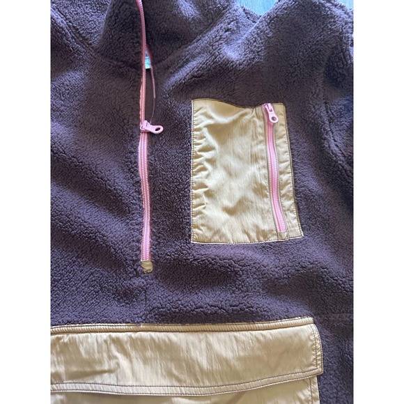 New OFFLINE by Aerie Sherpa Nylon Quarter Zip Pullover Small - Picture 4 of 6